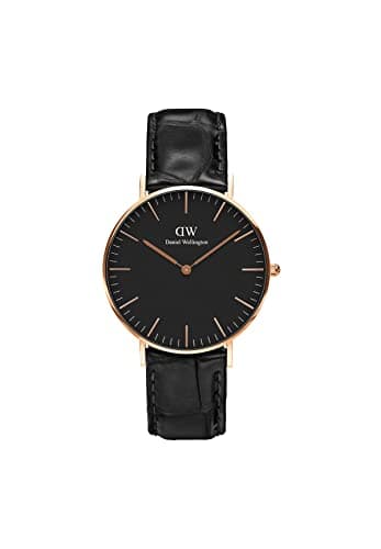 Daniel Wellington Women Classic Black Reading, Rose Gold 36 Mm Dw00100141, Japanese Quartz, Analog
