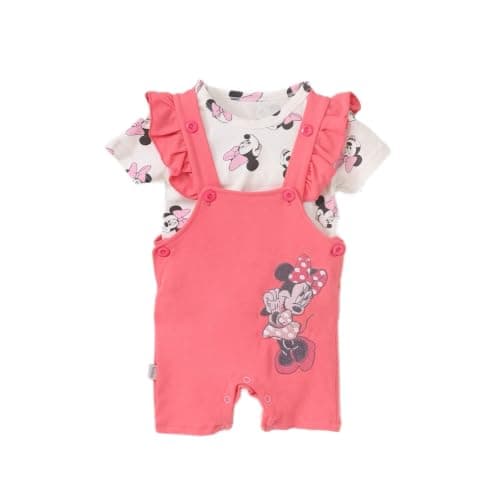 Bebic Dungaree Romper + T-shirt Set for Baby Girls - Baby girl dungaree romper set