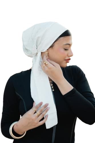 Mila Turban Patterned Satin with Tie – Women’s Easy Wear Hijab Scarf – Best Summer Choice for Style | تربون برباط ساتان مشجر – الحجاب الأمثل في الصيف والمناسبات Apparel head neck covering