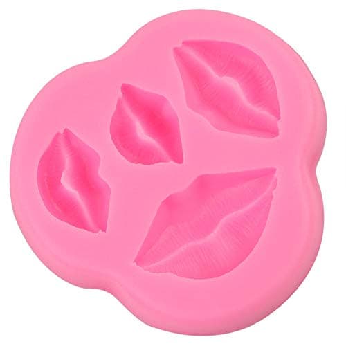 Duokon DIY Fondant Silicone Mould+Homemade Cartoon Cake Mold Lip Shape Cake Chocolate Fondant Aroma Mould Baking Tool for Party,Cake Decoration DIY Making(Pink) Luggage