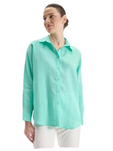 LC WAIKIKI Woman Oversize 100% Linen Women's Shirt