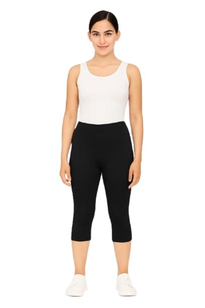 Ajyal Women's High-Waisted Capri Leggings, Athletic Workout Yoga Pants