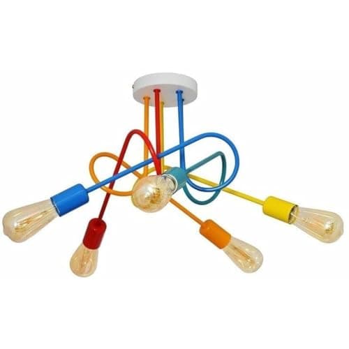 Generic Hanging 5 Bulb Without Bulbs 30x70x30cm Multicolor EGL$P226 Light fixture