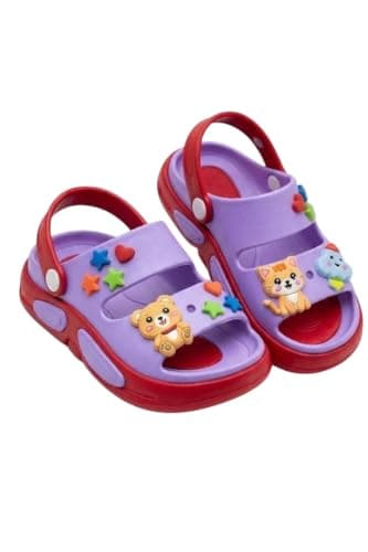 Romba Kids Cartoon Animal Sandals with Adjustable Strap Back