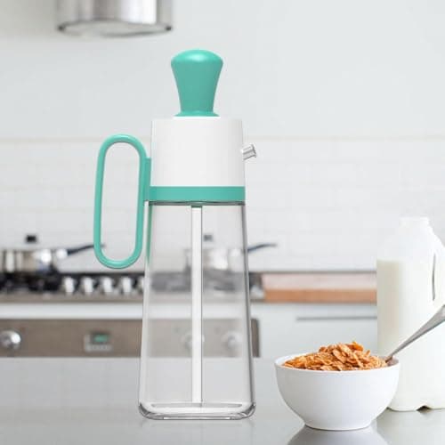 630ml Measured Glass Oil Bottle with Silicone Brush Dispenser for Cooking