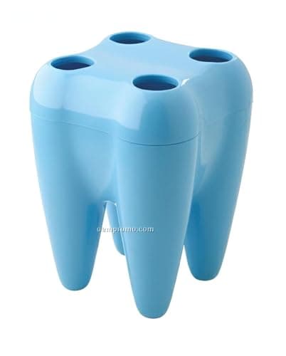 Stylish Organizer Box - Innovative Tooth-Shaped Container for Dental Care Tools, Razors, Pens, and Barber Accessories to Keep Your Vanity or Workspace Tidy and Accessible (1) Toothbrush holder