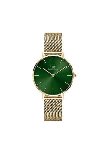 Daniel Wellington Petite Evergold Women’s Watch – Japanese Quartz Movement, Stainless Steel Mesh Strap, Water Resistant, Gold Watch for Women