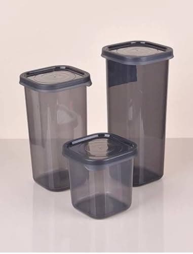 Generic Clear Food Storage Container Set, PP5 Plastic, Snap-On Lid, Microwave-Safe, 5 Pieces, Multiple Sizes, .hg