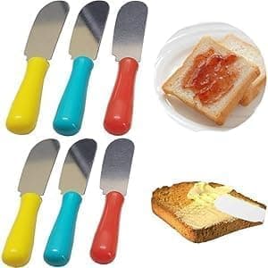 6-Piece Butter Knife Set Stainless Steel Bread Spreader Tableware Knives
