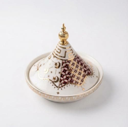 Mini Marble Porcelain Bonbonniere with Base for Chocolates and Sweets