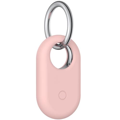Case for Samsung Galaxy SmartTag 2 with Keyring, GPS Tracker Pendant Protective Case for Samsung Galaxy SmartTag 2 Cover (Pink Sand) Portable electronic device cover
