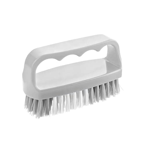 Hand & Collar Cleaning Brush with Comfortable Grip, Heavy-Duty Bristles for Clothes and Fabric Care, Multi-Use Hygiene Brush – 9.7 × 4 × 5.5 cm (Grey)