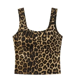 Women's Leopard Print Tank Top – Modern Fit Sleeveless | Casual Easy Match Base Layer for Everyday Use Code 7733 Shirt