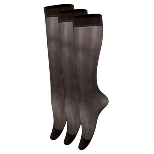Silvy Womens Stretch Set Of 3 Pieces Knee High Socks Set Of 3 Pieces Knee High Socks (pack of 1)