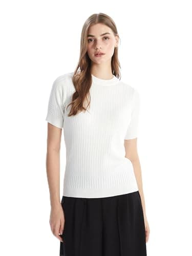LC WAIKIKI Woman Crew Neck Textured Women's Knitwear Sweater