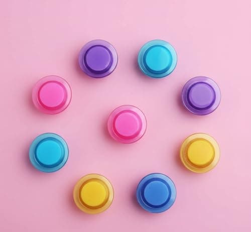 Crystal Magnets Set of 10 /Card Decorative Magnets Strong Magnets for Office, Home, Whiteboard, Refrigerator, Crafts, Round Clear Multi-Use Strong and Stylish.