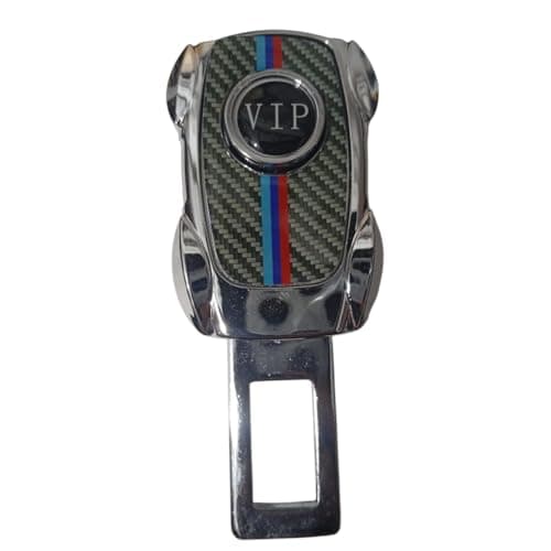 Lokyboy Car Seat Belt Clip with Original Clip Entry VIP Logo – Carbon Fiber Design – Decorative & Practical Premium Safety Lock – Interior Accessory for All Cars