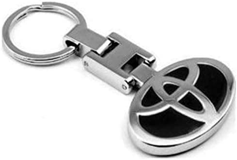 ميدالية معدنية لمفاتيح السيارة، رقم الموديل TO، بلون اسود Keychain