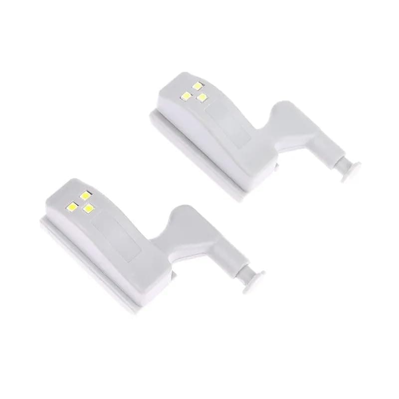 2-Piece LED Cabinet and Drawer Light Set with Automatic Door Sensor Internal Wardrobe Lighting Battery Operated Easy Stick-on Installation for Closet