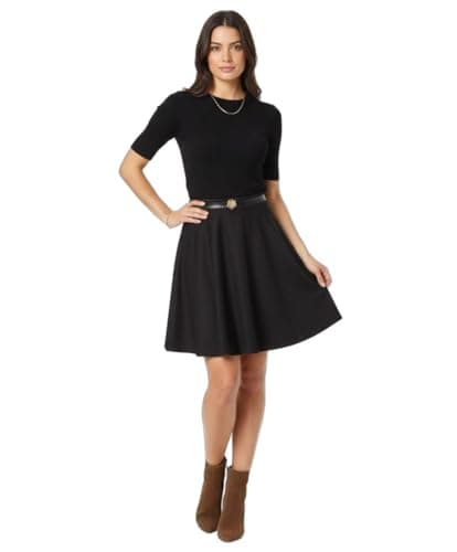 AmiGa Brandy Flowery Skirt Black