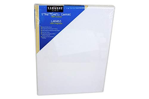Sargent Art 90-2018 9x12-Inch Stretched Canvas, 100% Cotton Double Primed Reinforced art surface