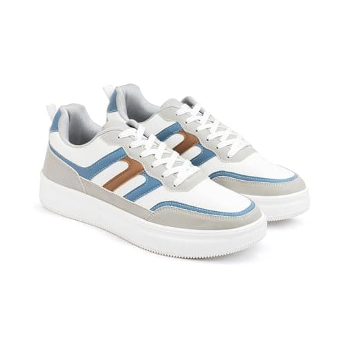 ZD Men’s Genuine Leather Lace-Up Sneakers Shoes