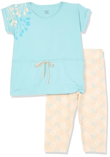 junior Baby Girls Rouned Printed Set Bathrobe Pajamas