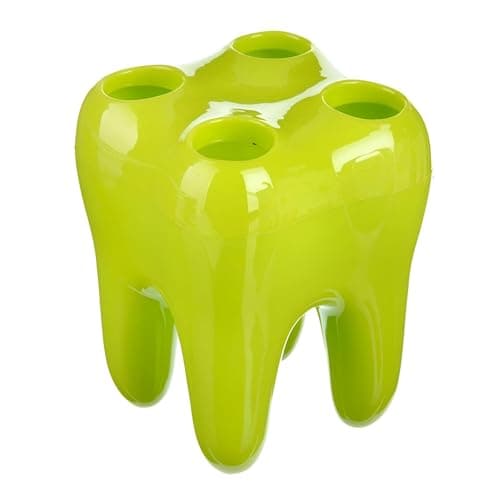 Bathroom Storage Solution - Creative Tooth Pattern Toothbrush and Tool Holder Perfect for Personal Care Areas, Combining Functionality and Modern Aesthetic for Daily Use (2)