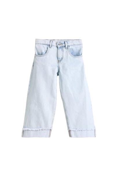 Junior Girls Light Blue Cargo Denim Pant, L.BLUE, 06
