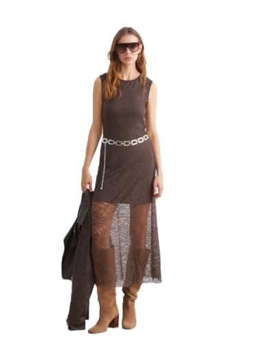 LC WAIKIKI Woman Crew Neck Lace Dress