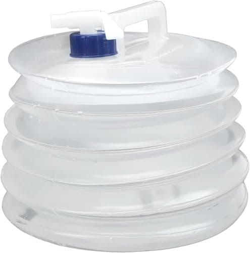 Foldable Water Jerrycan with Portable Faucet Collapsible Water Container for Camping Trips Travel Outdoor Water Storage Tank Easy to Store Solution