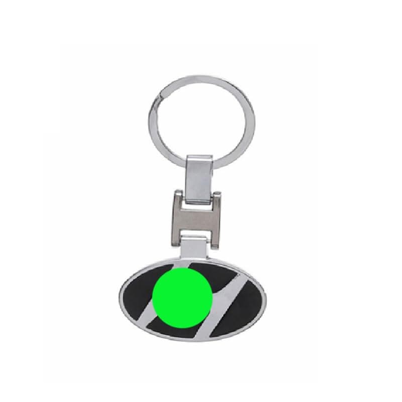 KaberTrade KaberTrade KaberTrade Nickel Plated Double Sided Logo Car Keychain Keychain for Car Keys Motorcycles Family Keys (Compatible with Hyundai, Code:1691)