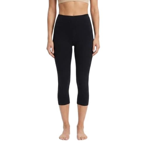 Women's Black High Waist Capri Leggings – Short Stretch Cropped Pants for Yoga, Fitness & Everyday Casual Wear