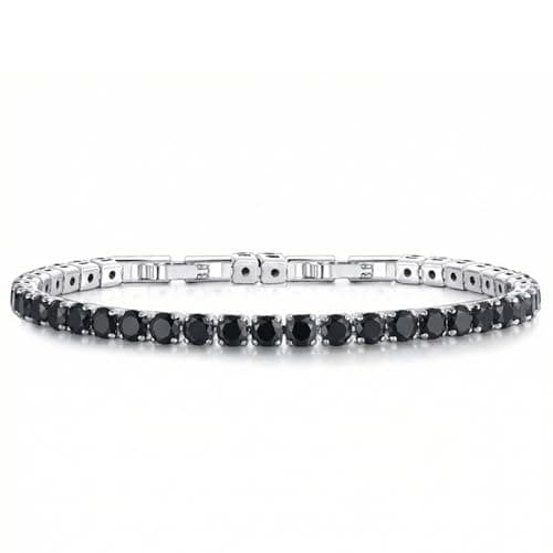 HEEYA Birthstone Silver/Gold Plated Tennis Bracelets, Adjustable 4mm CZ Tennis Bracelets for Women, Fashion Jewelry Wedding Gift Size 6.8 inch+1 inch Extender