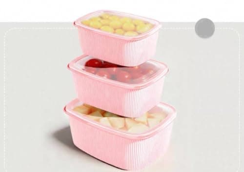 Generic Kitchen storage container set, 3 different sizes, Versatile use for fruits and vegetables, Multi-colored, .rom Food storage container