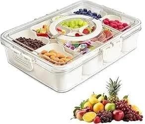 7-Piece Plastic Food Storage Set with Clear Lids and Secure Locking Clips Food storage container