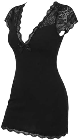 Women's Lace and Mesh Dress – Soft and Comfortable Material | Practical Feminine Design Suitable for Indoor and Leisure Use – Code 7538