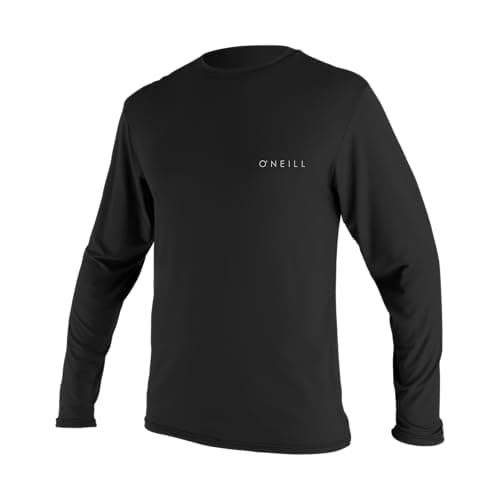 O'Neill Men's Basic Skins UPF 50+ Long Sleeve Sun Shirt, Black, M Swimwear