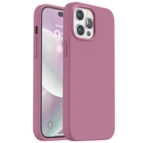 Vooii Compatible with iPhone 13 Pro Max Case, Liquid Silicone Full Body Protective Case with [Anti-Scratch] [Soft Microfiber Lining] [Camera Protective] for iPhone 13 Pro Max 6.7 inch, Lavander Purple Cellular phone case