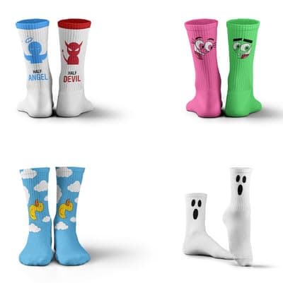 SOUL Happy Feet-4 pairs,80% Egyptian cotton,20% mixed fabrics, size 37:44 Socks