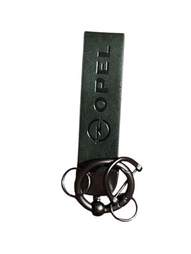 USHOP Compatible with Opel Car Keychain Leather Car Keychain Metal Ring 360 Degree Rotation Fashion Car Key Chain Ring