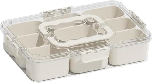 7-Piece Plastic Food Storage Serving Set Transparent Lids Locking Clips Food storage container