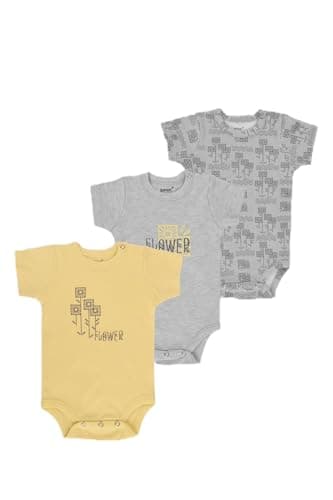 junior Unisex Short Sleeve Printed Bodysuit - 5213 Baby & Toddler Underwear Set (pack of 3) Leotard