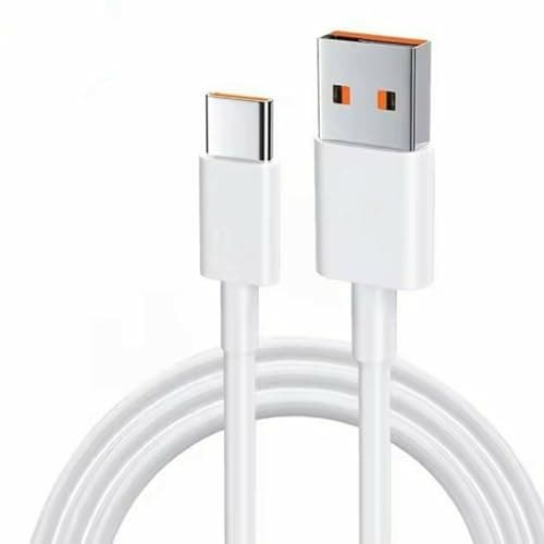 كابل USB Type C شحن سريع 120 واط (6-10) أمبير ماكس عداد سرعة عند الشحن ، مصنوع خصيصا ومتوافق مع أجهزة هونر ومتوافق مع أجهزة هواوي ، يدعم نقل البيانات - 1 متر Electronic cable