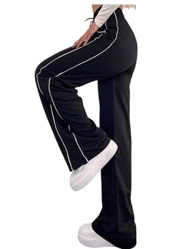 MIZAYA Women's High Waist Wide Leg Pants - Milton Cotton Pill-resistant and Shrink Resistant Pants for Sports and Daily Use