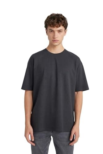 DeFacto Mens Oversize Fit Crew Neck Short Sleeve Young Knitted T-Shirt X3926AZ T-Shirt