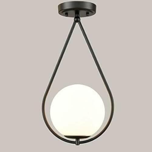 Generic Pendant Light 1 Bulb Without Bulbs 35x25x35 cm Black