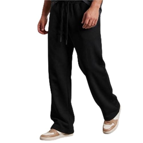 Pant Wide leg 100% Cotton - Black (XL)