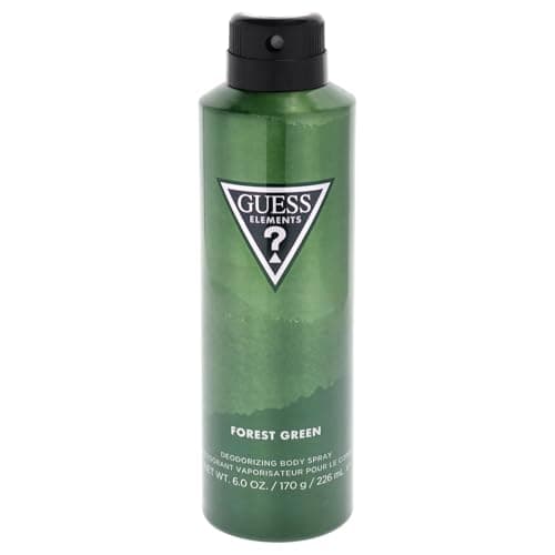 Guess Elements Forest Green Deodorizing Body Spray For Men, 6.0 Oz. Body deodorant