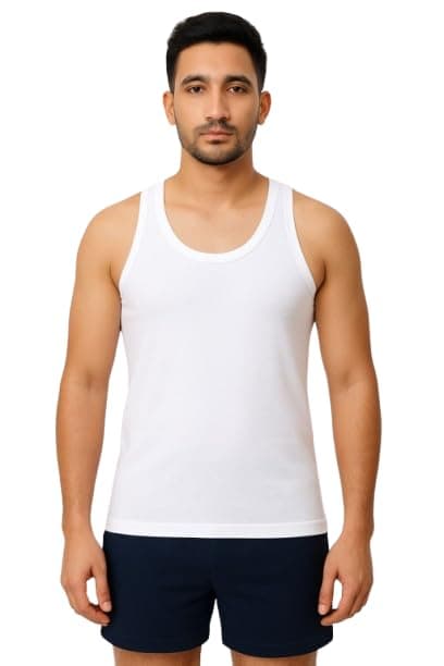 Ajyal Undershirt Men tank top White Shirt